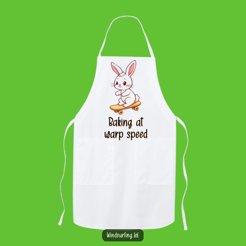 Funny Playful Bunny Surf Apron - Fun Kitchen Accessory, Perfect for Bakers