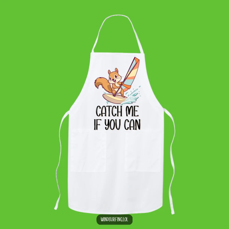 Funny Squirrel Windsurfing Apron - Hilarious Kitchen Gear for the Adventurous Cook