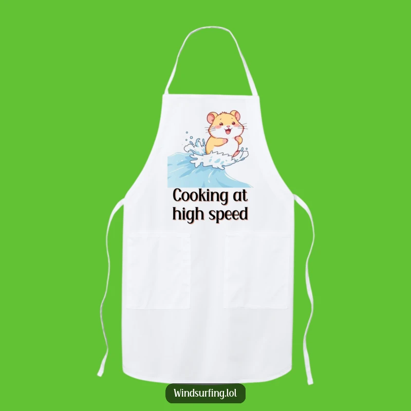 Funny Giggling Hamster Apron: Cook Up Adventures with This Tiny Captain, Hilarious Funny Gift!