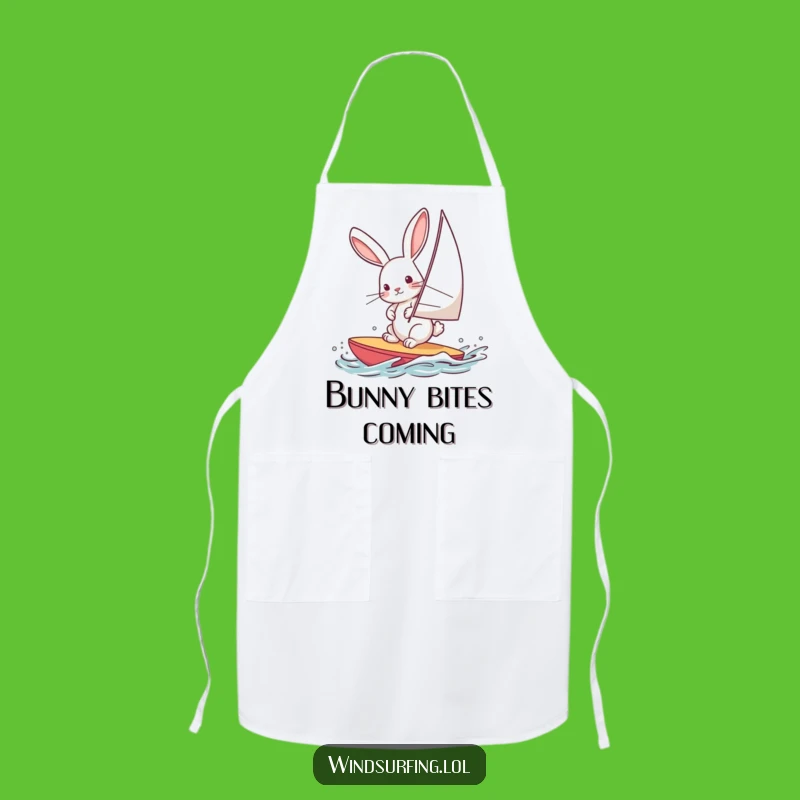 Funny Windsurfing Rabbit Apron: Cook Up a Storm with Hare Fun in the Kitchen
