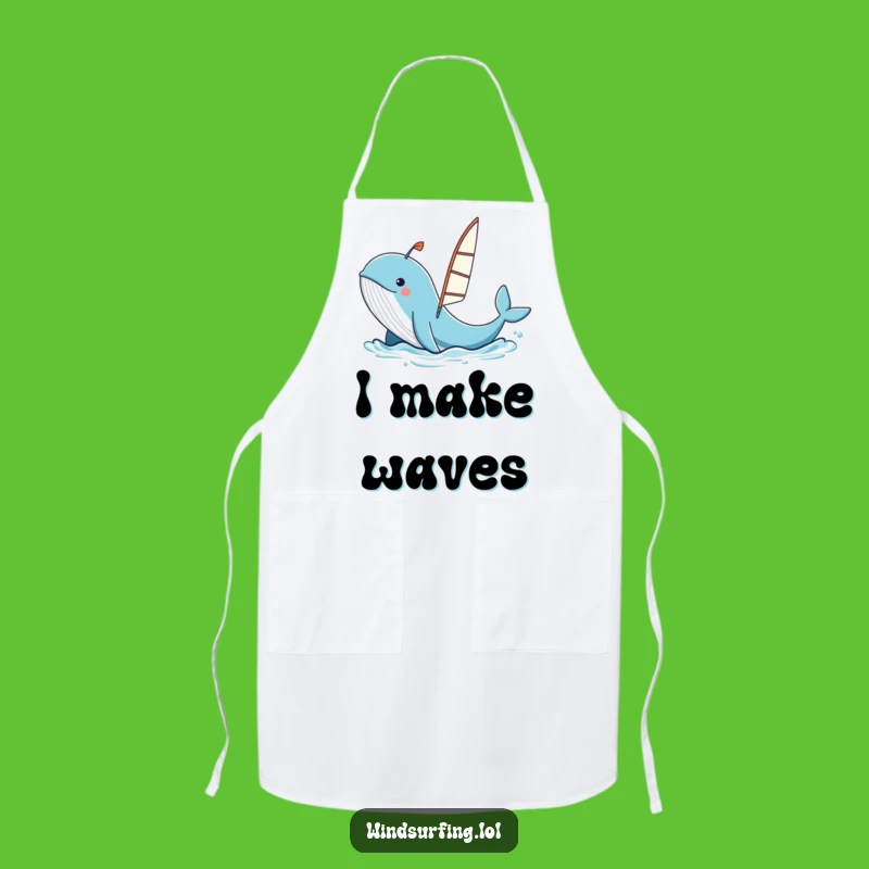 Funny Whale Windsurfing Apron - Cook Up Laughs in the Kitchen
