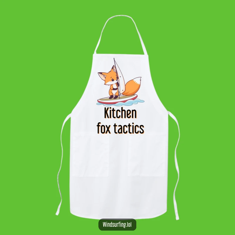 Funny Fox Windsurfing Apron: Kitchen Protection with Hilarious Sailor Fox Style