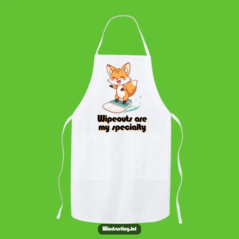 Funny Fox Windsurfing Apron: Cook in Style with Hilarious Kitchen Fun