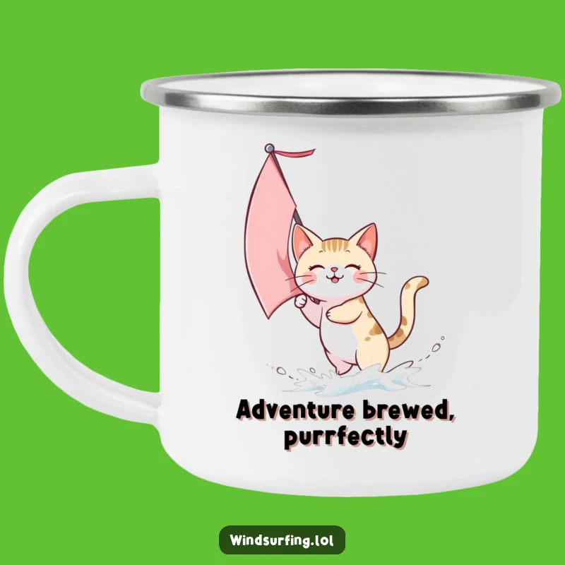 Funny Cat Sailing Camping Mug: Adventure Fuel for Cat Lovers, Perfect Gift