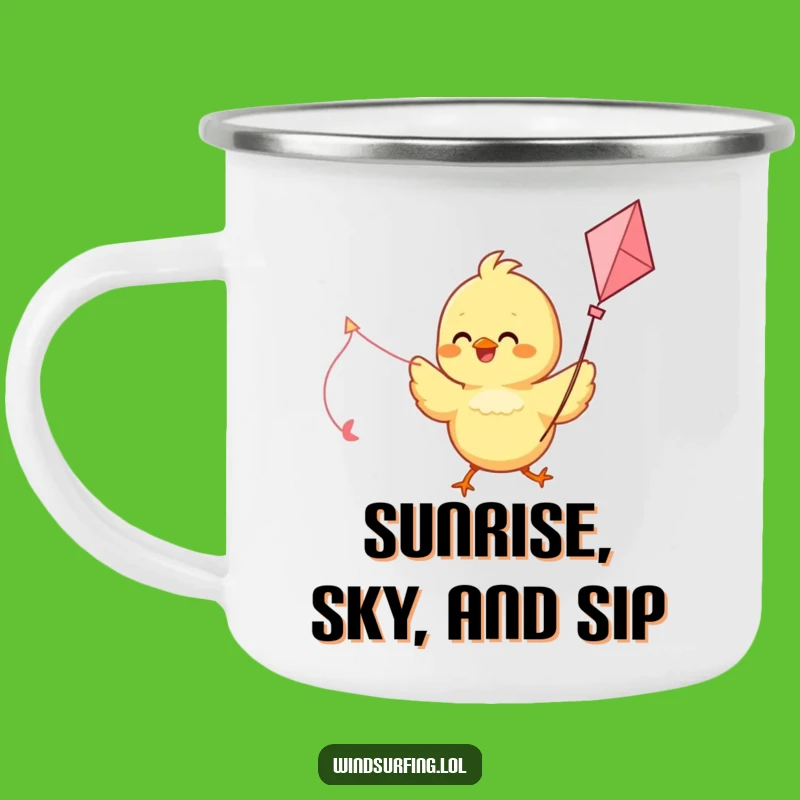 Funny Chick Kite Sail Camping Mug: Your Hilarious Companion for Outdoor Adventures