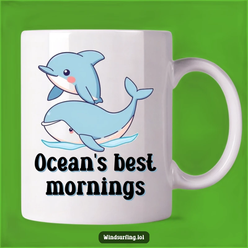 Funny Dolphin & Whale Sailing Mug: A Joyful Ocean Friendship Gift