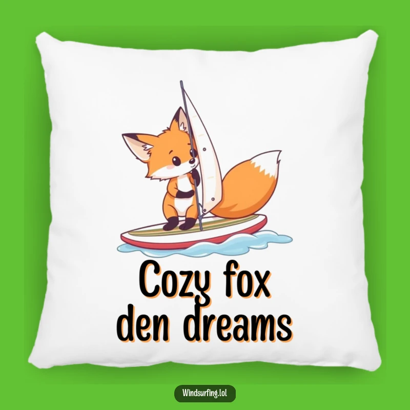 Funny Fox Surfing Pillow: Cozy Comfort with a Curious, Hilarious Design