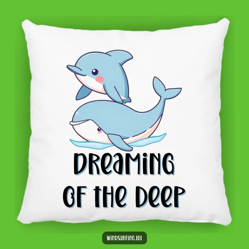 Cozy Funny Dolphin Sailing Whale Pillow: Drift into Dreams with Ocean Humor