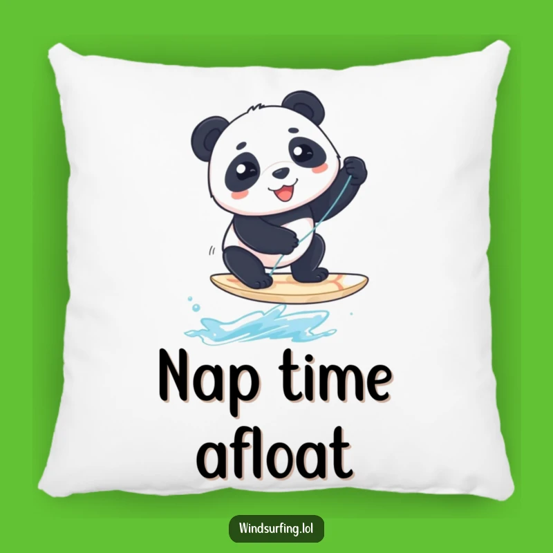 Funny Panda Windsurfer Pillow: Huggable Humor for Your Couch, A Sweet Funny Gift