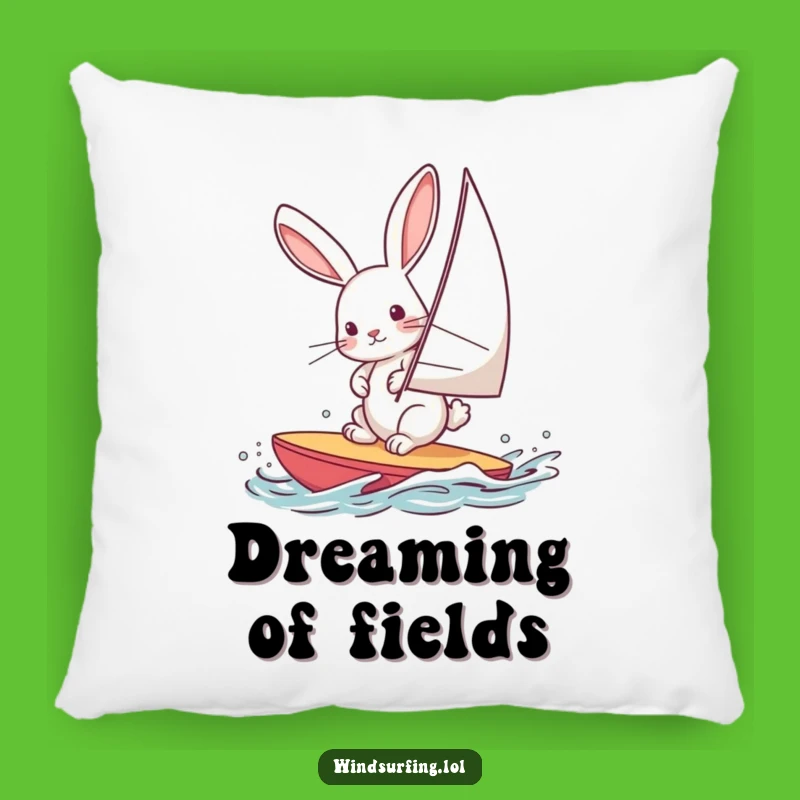 Funny Windsurfing Rabbit Pillow: Add Comfort and Hare Fun to Your Home Decor