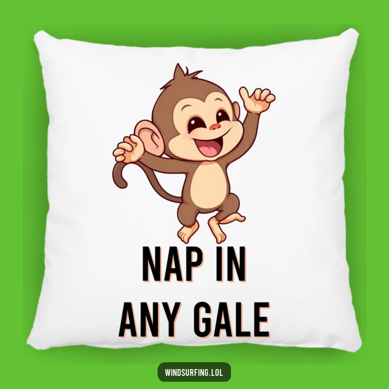 Funny Mischievous Monkey Gust Pillow - Cozy & Playful Comfort