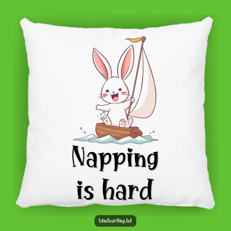 Rest Easy with the Funny Bunny Sailing Pillow!