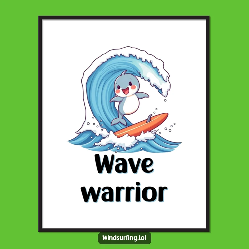 Funny Dolphin Surf Digital Art - Epic Ocean Scene Print Gift