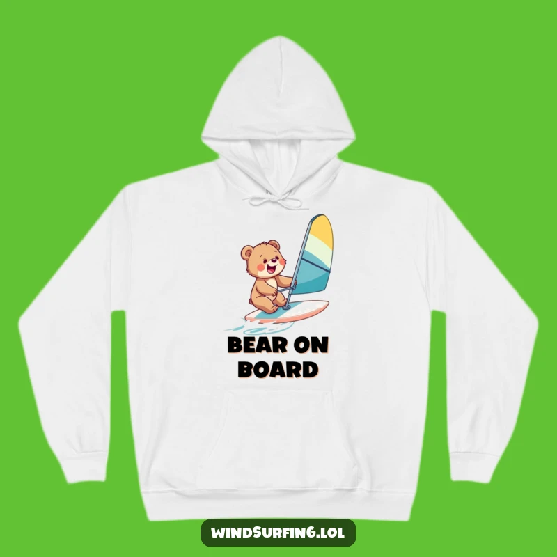 Cozy Bear Cub Windsurf Hoodie: Warm Up with Breezy Fun