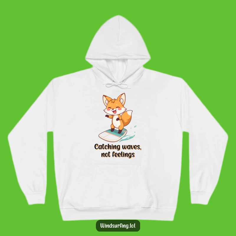 Funny Fox Windsurfing Hoodie: Cozy Up with Hilarious Water Sport Vibes