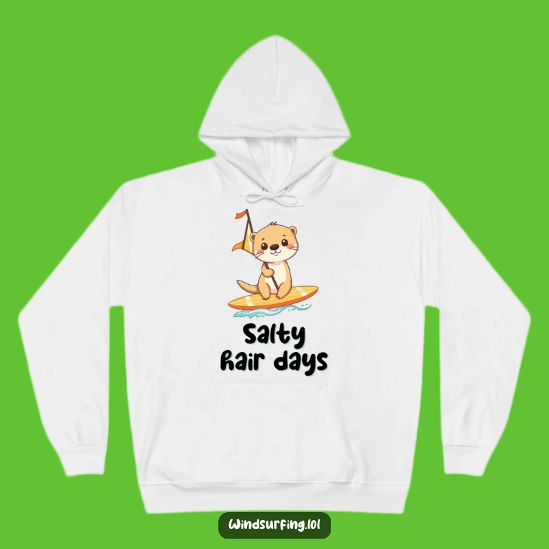 Funny Otter Surfing Hoodie: Cozy & Funny Gift for Ocean Lovers