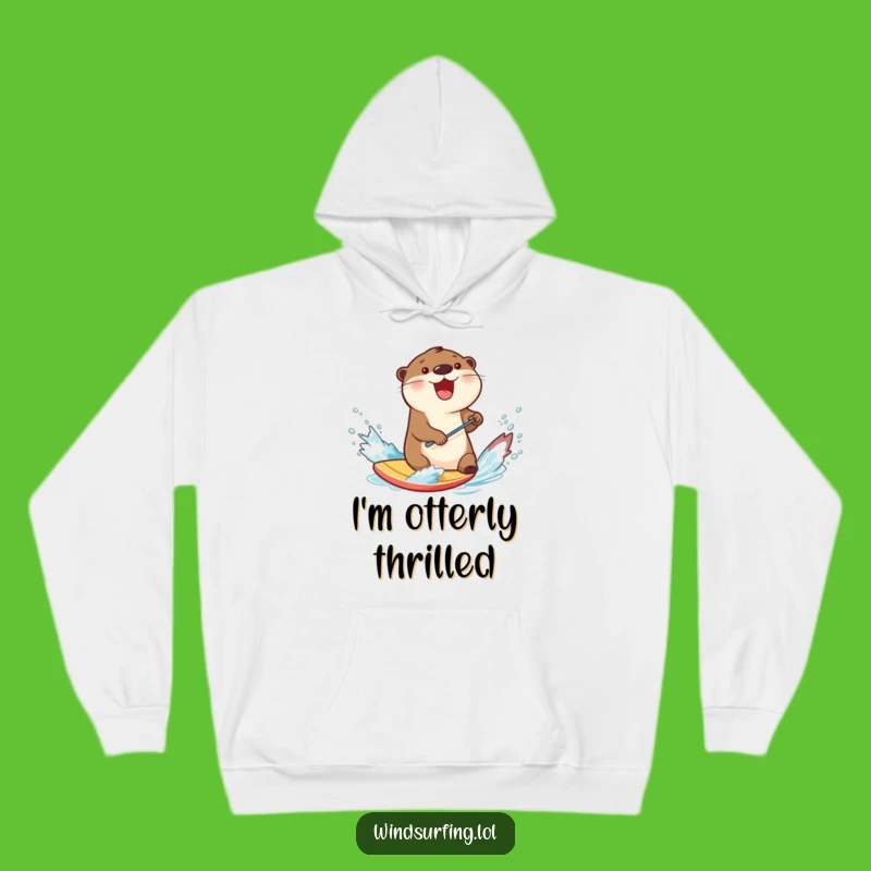 Funny Otter Windsurfing Hoodie: Cozy Comfort meets Hilarious Water Fun, Great Gift