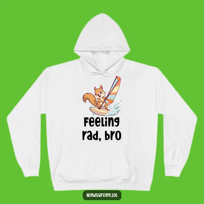 Funny Squirrel Windsurfing Hoodie - Cozy and Hilarious Gift for Outdoor Enthusiasts