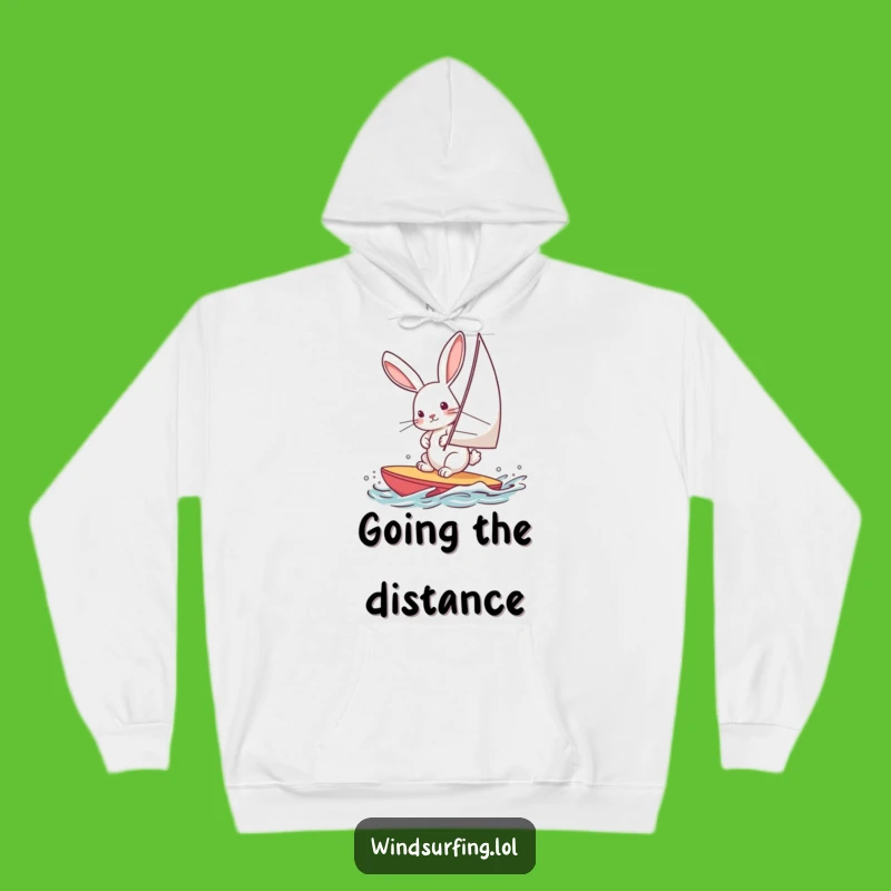 Funny Windsurfing Rabbit Hoodie: Stay Cozy and Cool with This Hilarious Hare Adventure Gear