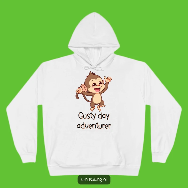Funny Mischievous Monkey Gust Hoodie - Cozy & Playful Primate Wear