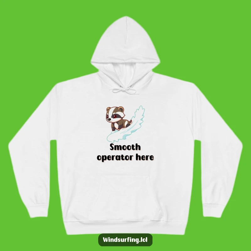 Funny Brave Badger Surf Hoodie - Cozy Cool Animal Wear, Ultimate Funny Gift