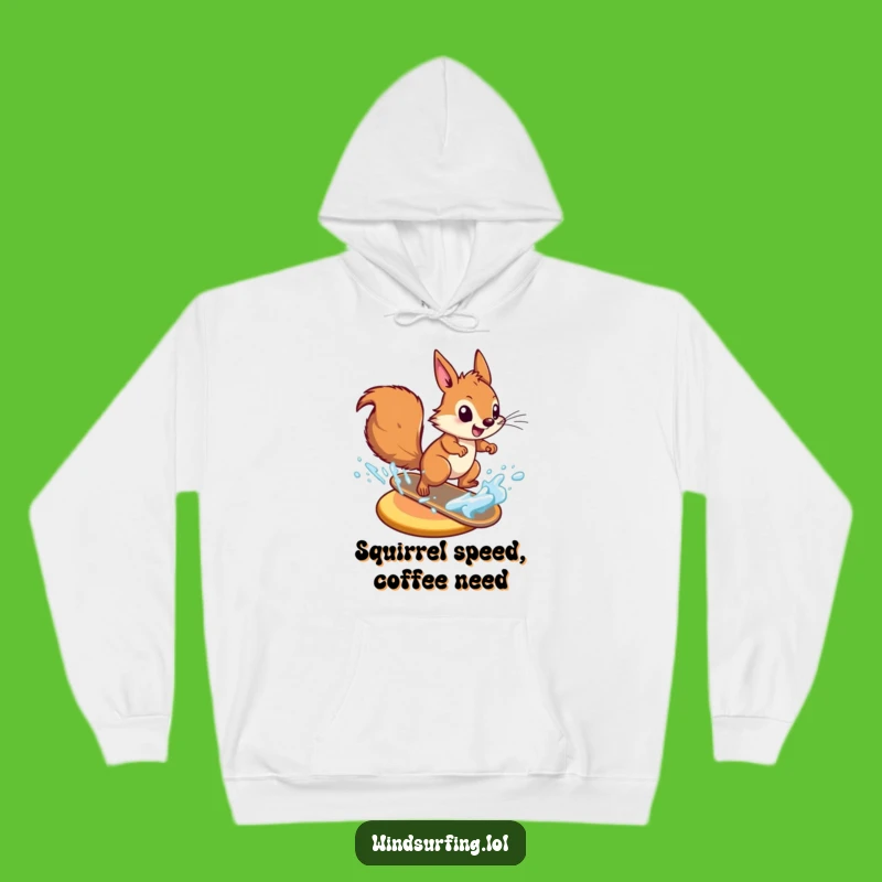 Cozy Funny Squirrel Waterskiing Hoodie: Warm & Funny Gift