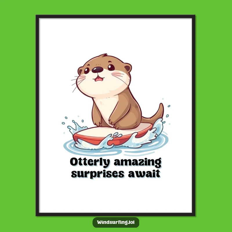 Free Printable Wall Art: Surprised Otter - Funny Downloadable Decor!