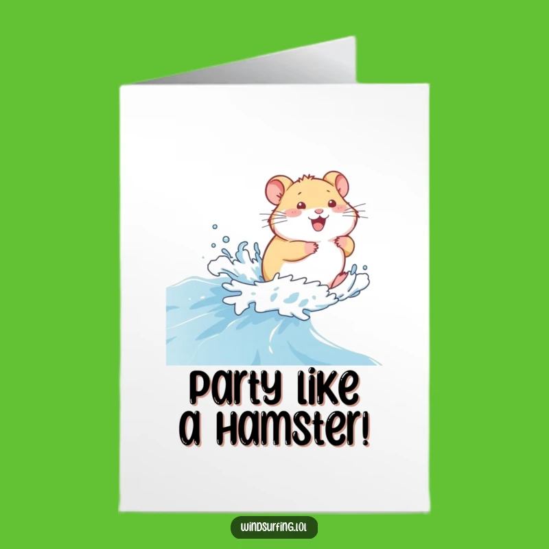 Free Printable Birthday Card: Giggling Hamster Sea Zoom, Funny Downloadable Gift