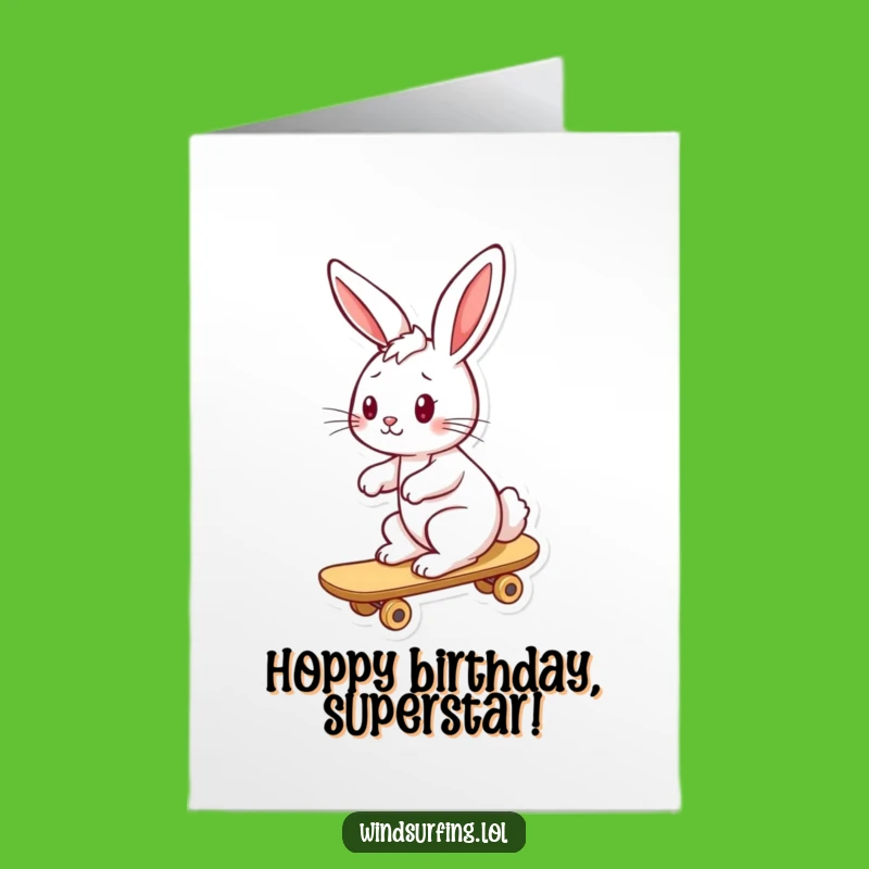 Free Printable Bunny Birthday Card - Fun Downloadable Gift for a Windy Celebration