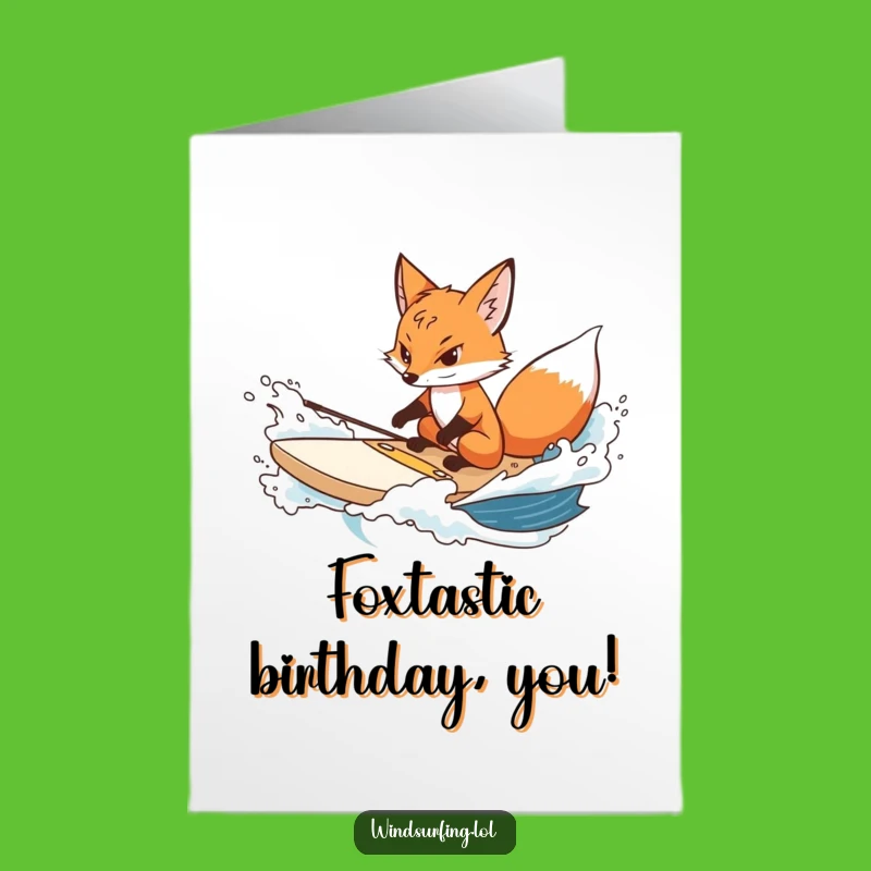 Free Printable Fox Birthday Card - Determined Downloadable Gift for Tough Times
