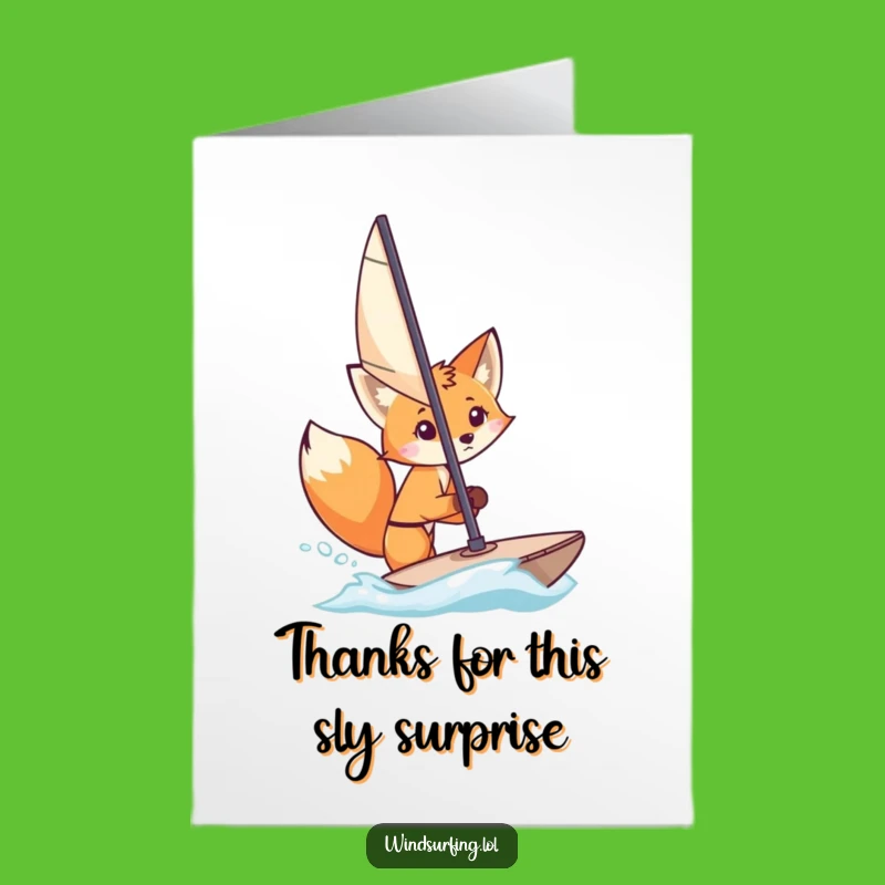 Free Printable Thank You Card: Fox Peek - Funny Gratitude Gift
