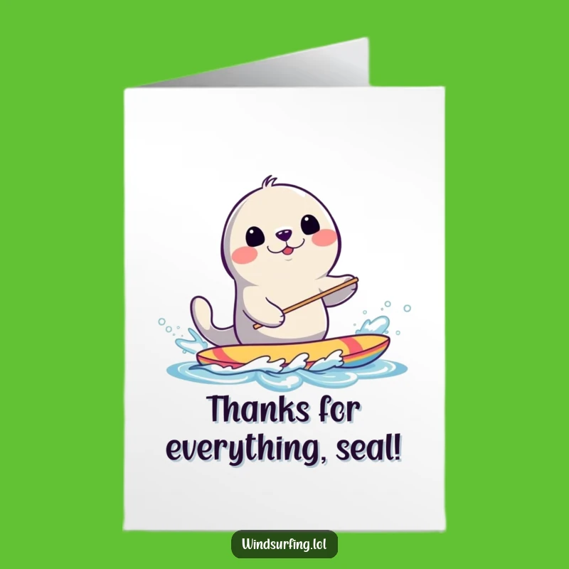 Free Printable Thank You Card: Seal's Thanks, Hilarious Downloadable Gift!