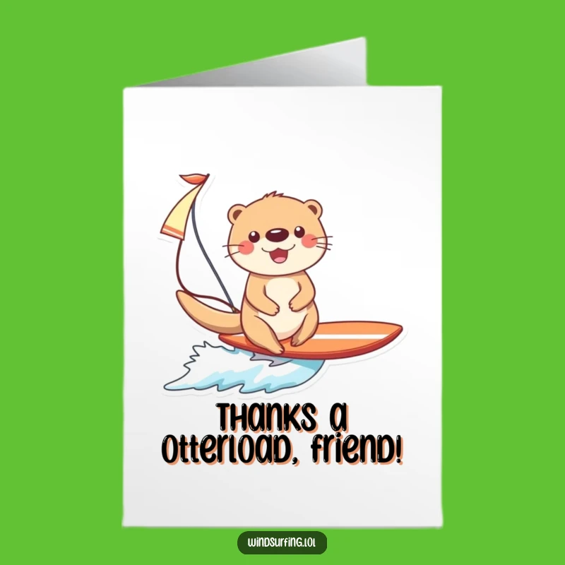Free Printable Thank You Card: Otter's Gratitude, Hilarious Downloadable Gift!