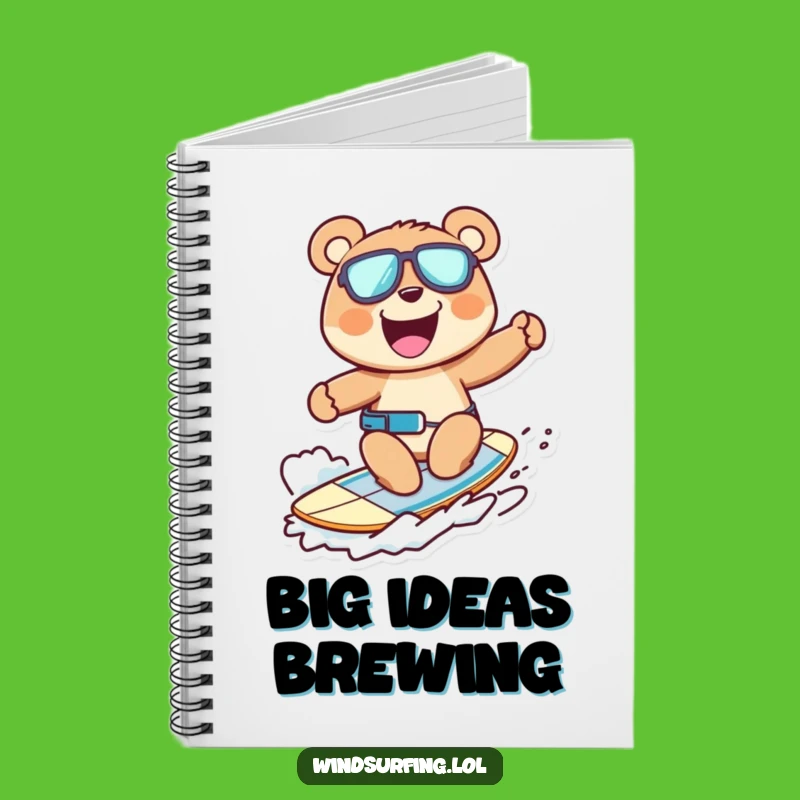 Funny Windsurfing Bear Notebook: Jot Down Ideas with Ursine Enthusiasm and Humor