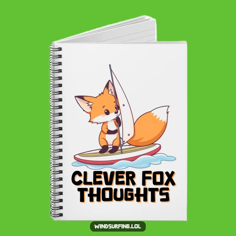 Funny Fox Surfing Notebook: Jot Down Ideas with Curious, Hilarious Fun