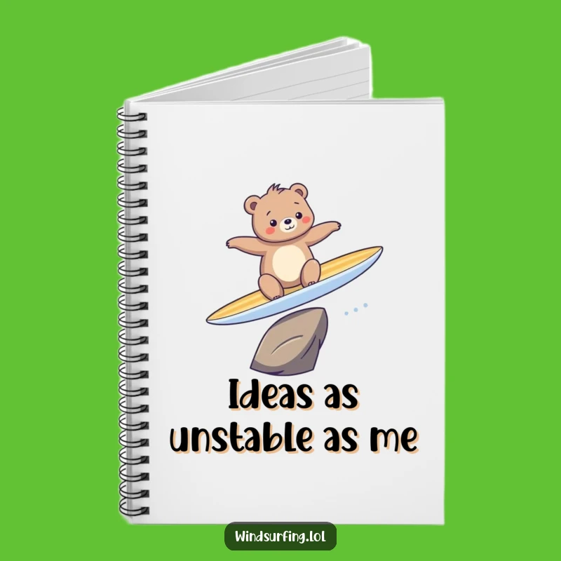 Funny Bear Surfing Notebook: Jot Down Ideas with Humor, Perfect Gift