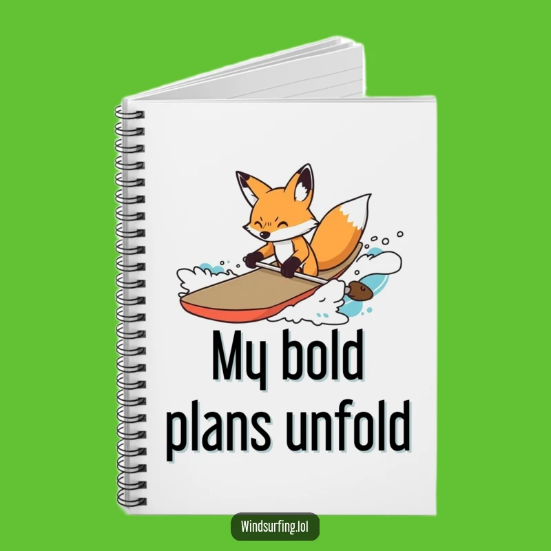 Funny Determined Fox Surfer Notebook: Fox's Strategic Notes, Perfect Funny Gift Journal