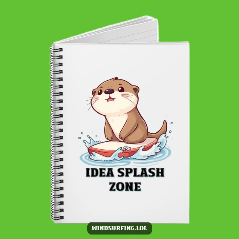 Funny Otter Sailboard Notebook - Jot Down Ideas with Splashy Flair Gift