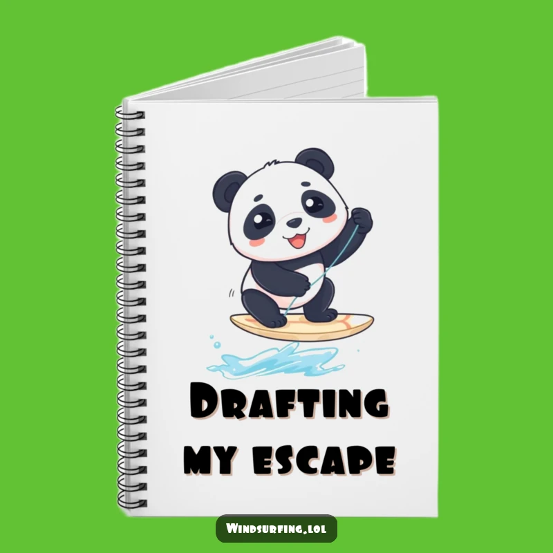 Funny Panda Windsurfer Journal: Record Your Adventures in This Hilarious Notebook