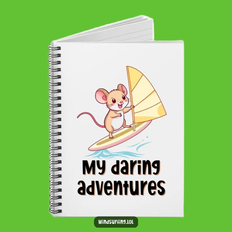 Funny Windsurfing Mouse Journal: Squealing Adventure - Humorous Diary Gift