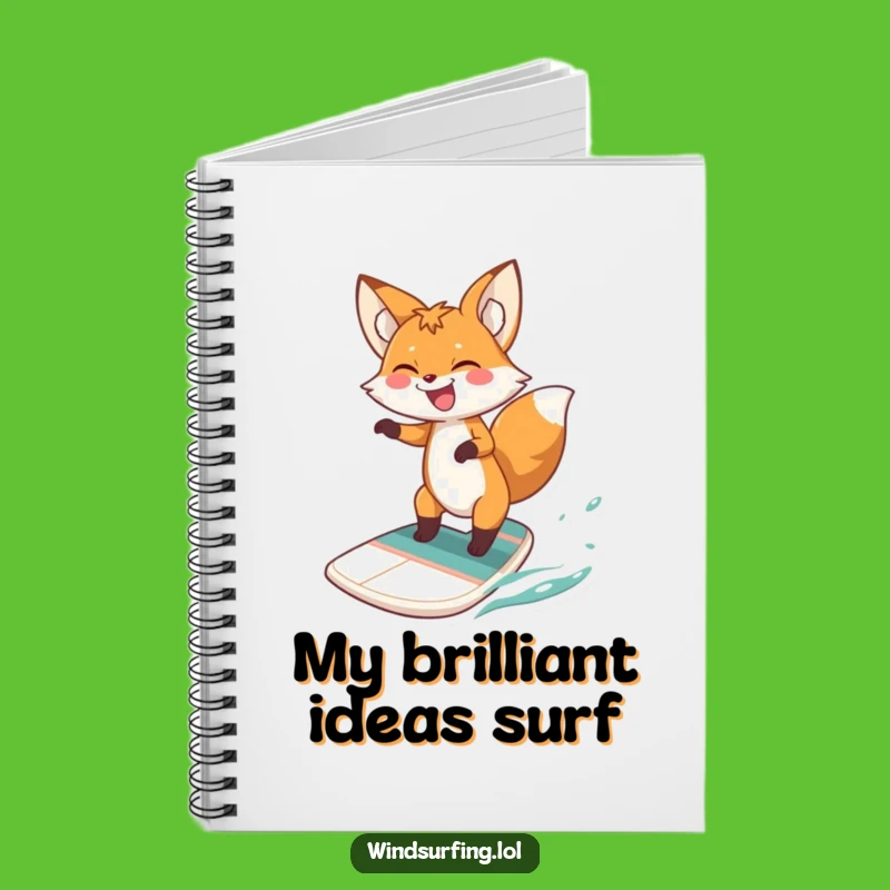 Funny Fox Windsurfing Notebook: Jot Down Ideas with Hilarious Flair