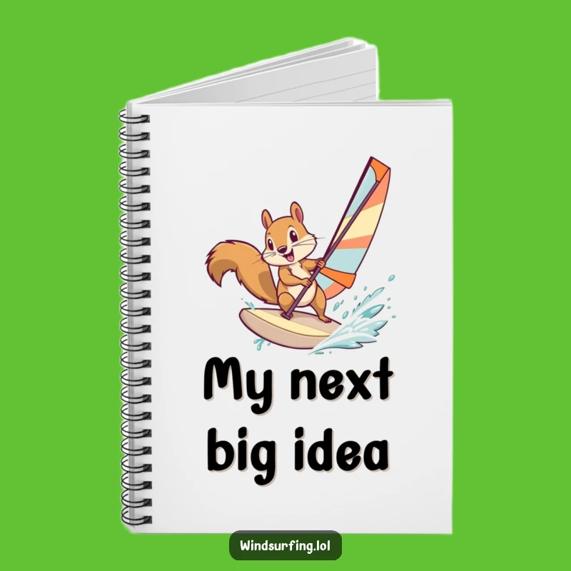 Funny Squirrel Windsurfing Notebook - Jot Down Ideas with Hilarious Extreme Sports Flair