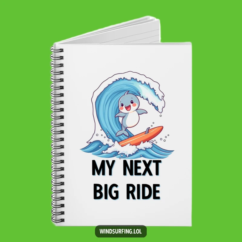 Funny Dolphin Surf Notebook - Jot Down Waves of Ideas Gift