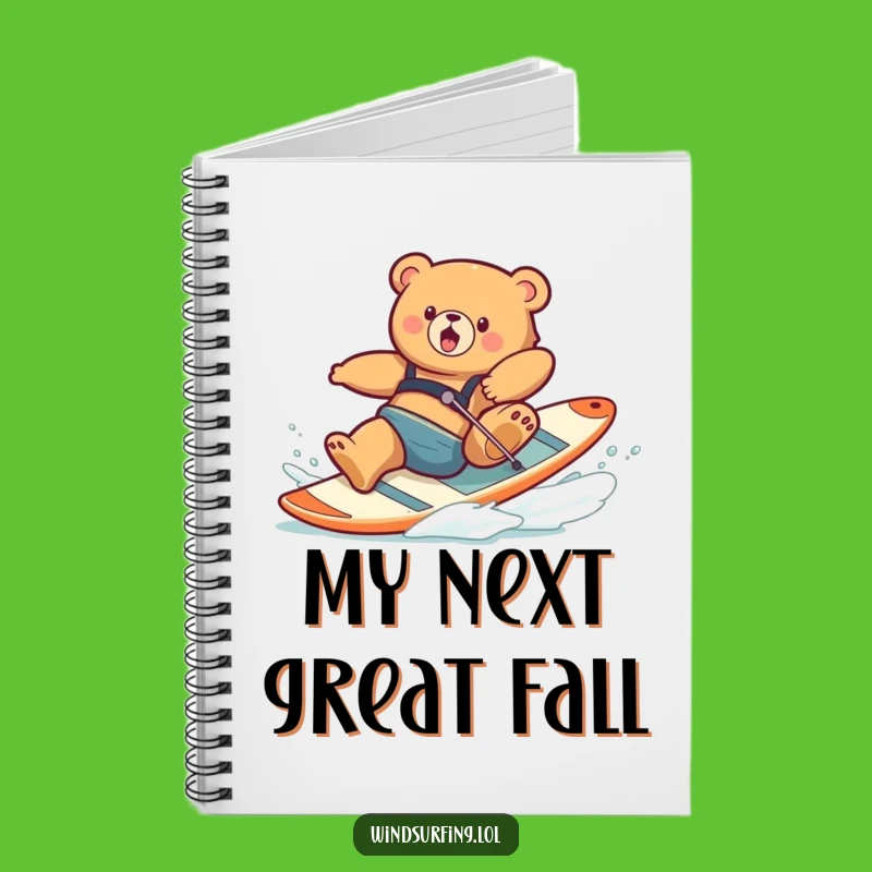 Funny Clumsy Bear Windsurfing Notebook: Jot Down Laughs & Ideas!