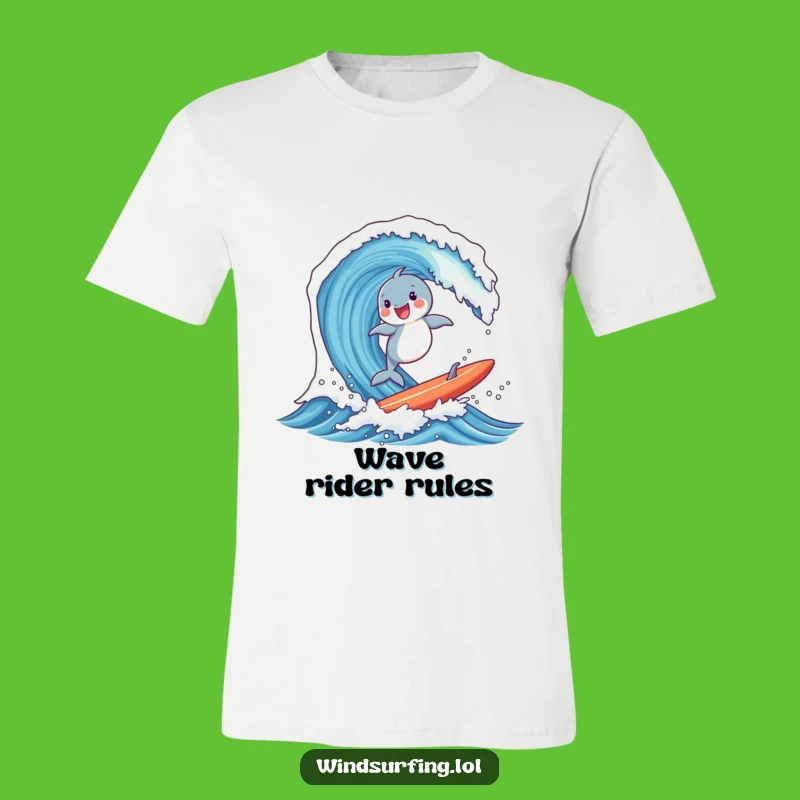 Funny Dolphin Surf T-Shirt - Awesome Wave Rider Tee for Beach Lovers Gift