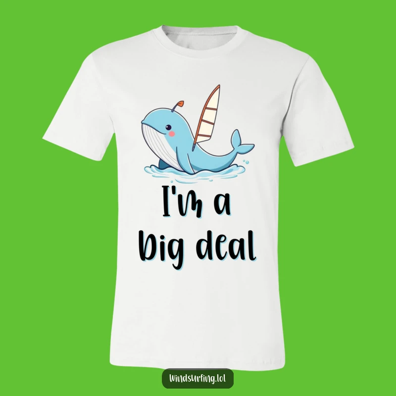 Funny Whale Windsurfing T-Shirt - Hilarious Aquatic Sport Tee for Laughs