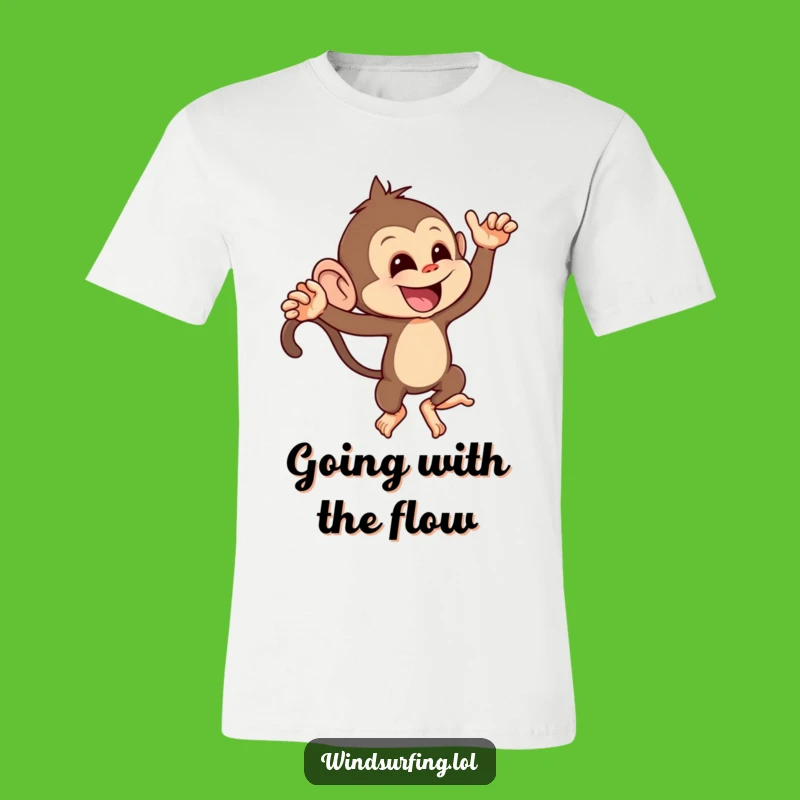 Funny Mischievous Monkey Gust T-Shirt - Playful Primate Action Tee