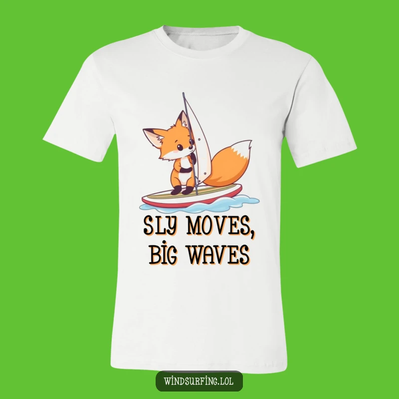 Funny Fox Windsurfing T-Shirt: Clever Fox Design, Comical Outdoor Gear Gift