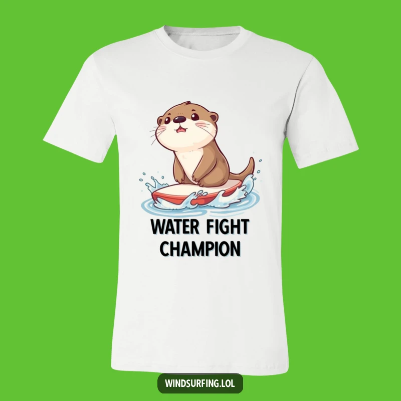 Funny Otter Sailboard T-Shirt - Splashy Water Adventure Tee Gift