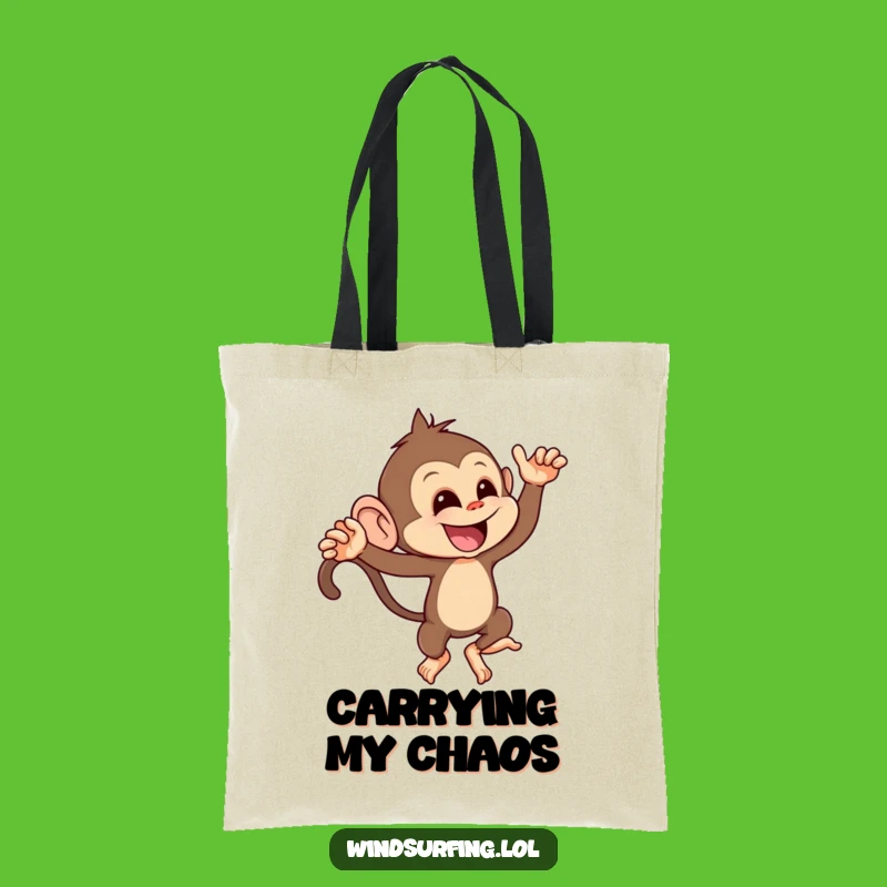 Funny Mischievous Monkey Gust Tote Bag - Carry Your Playful Spirit